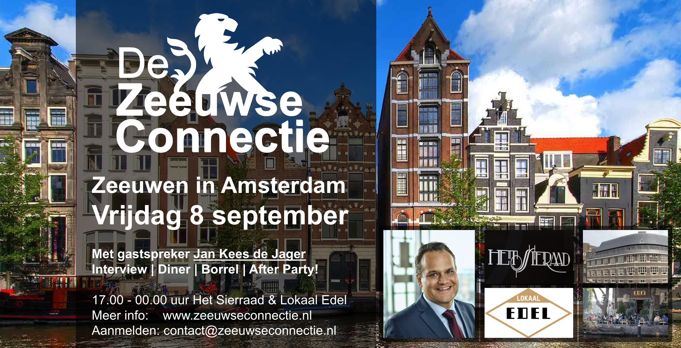 De Zeeuwse Connectie is vrijdag 8 september weer in Amsterdam